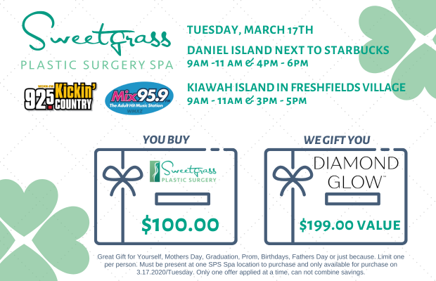 Stop by Sweetgrass on 3/17 for the Luckiest Deals!