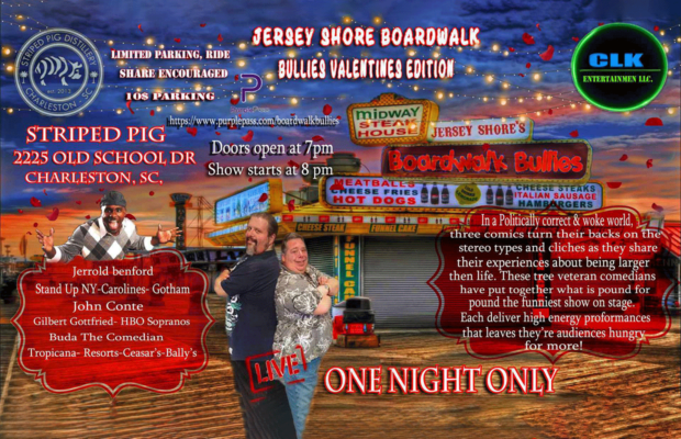 2/17: Take Your Valentine to Boardwalk Bullies Comedy Night 2/17: Take Your Valentine to Boardwalk Bullies Comedy Night
